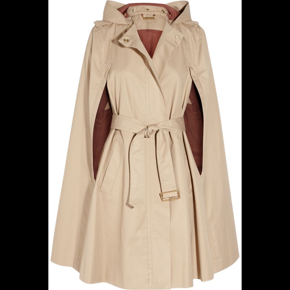DVF Morinne Rare Hooded Cape Trench
